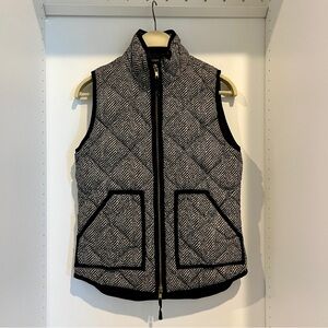J.Crew Black and White Herringbone Vest